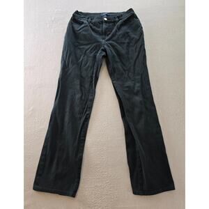 Chaps Jeans Womens Size 6 Black Denim Stretch Regular Straight Button Zip Pocket